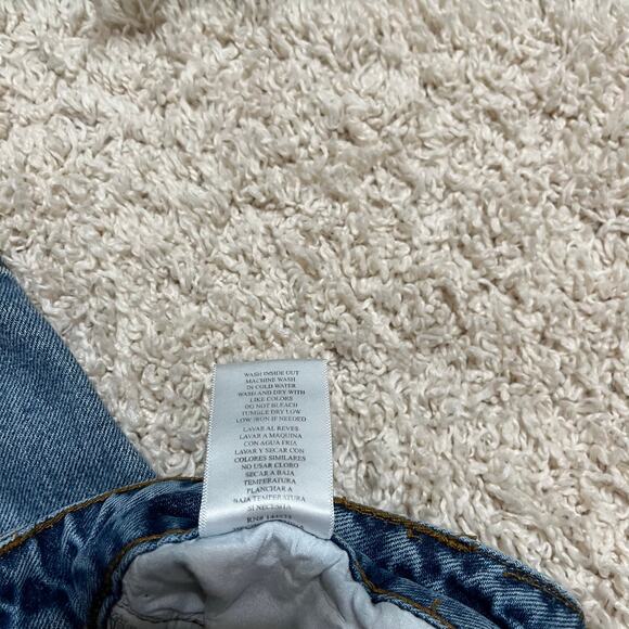 Kancan Edgy Distressed Destroyed Retro 90's Vibes Button Fly Denim Mini Skirt - Picture 5 of 5